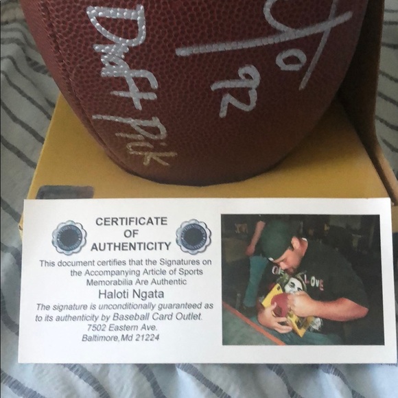 Signed Haloti Ngata #92 football - Picture 2 of 3